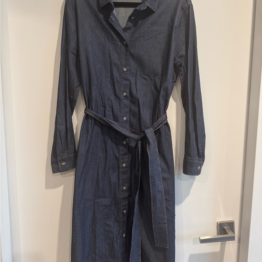 Peserico Dark Blue Long-Sleeve Dress